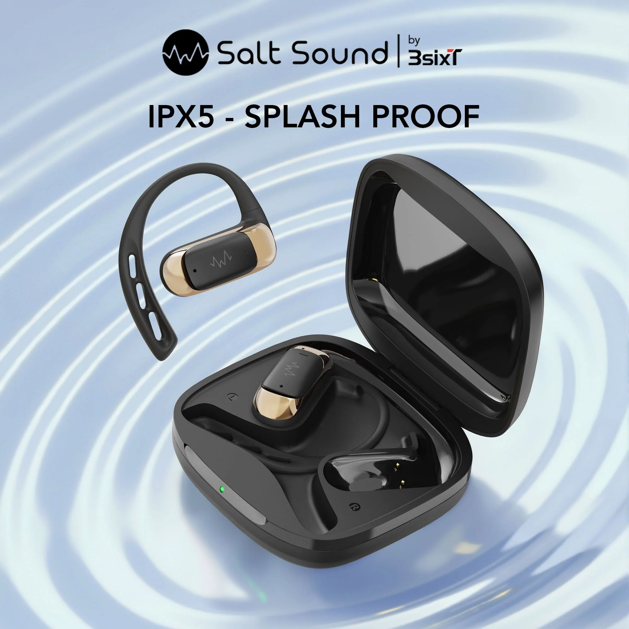 3sixt Salt Sound AIRXDUA Gen1 Open-Ear Headphones (Black) - Image 8