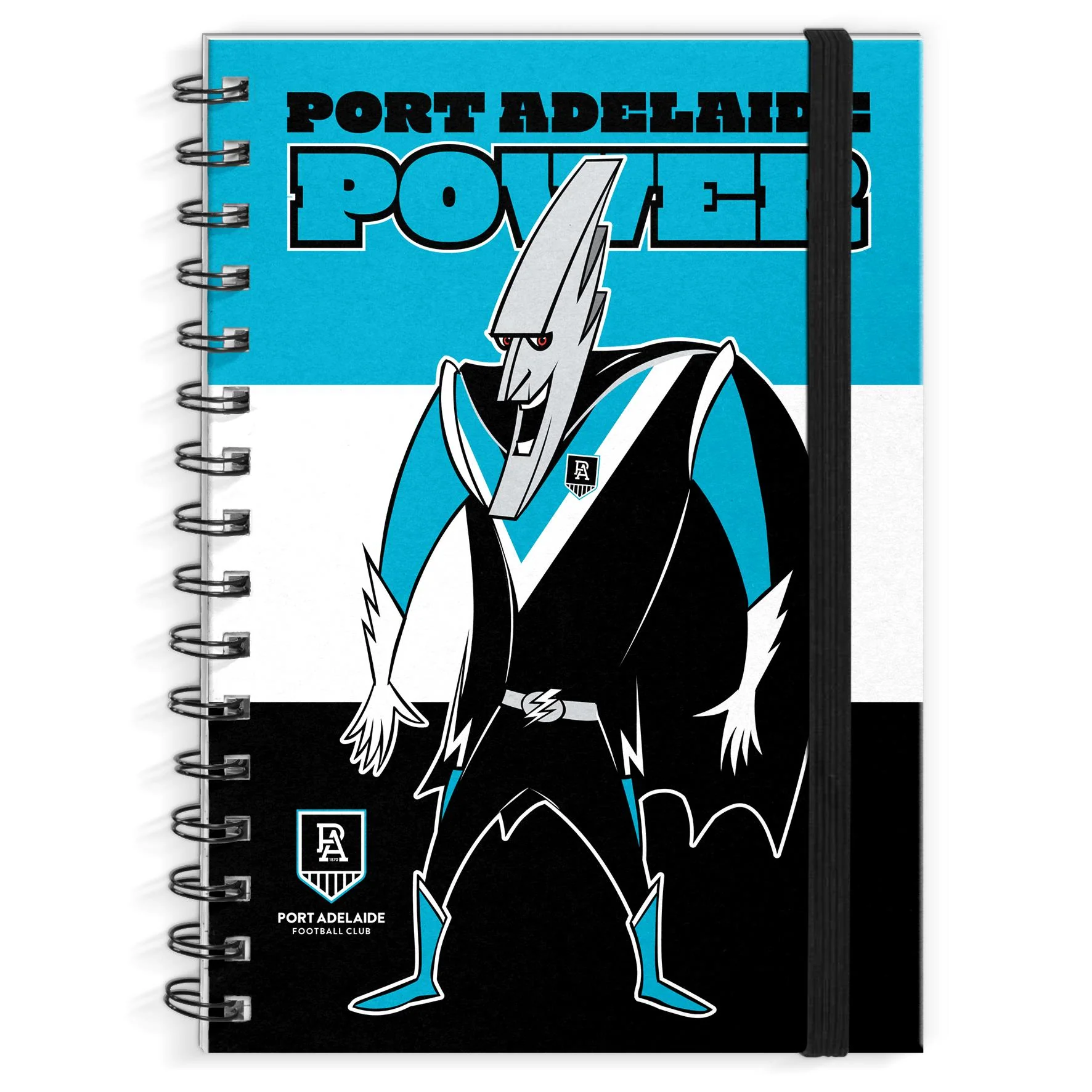 AFL - Port Adelaide Power Hardcover A4 Spiral Notebook