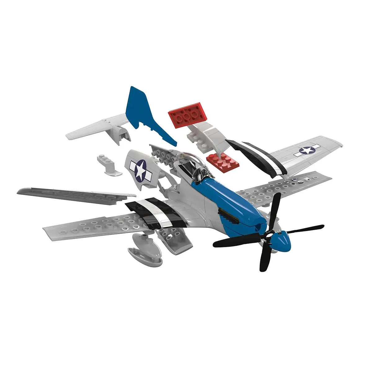 Airfix D-Day P-51D Mustang Fighter Quickbuild Plastic Model Kit - Image 3