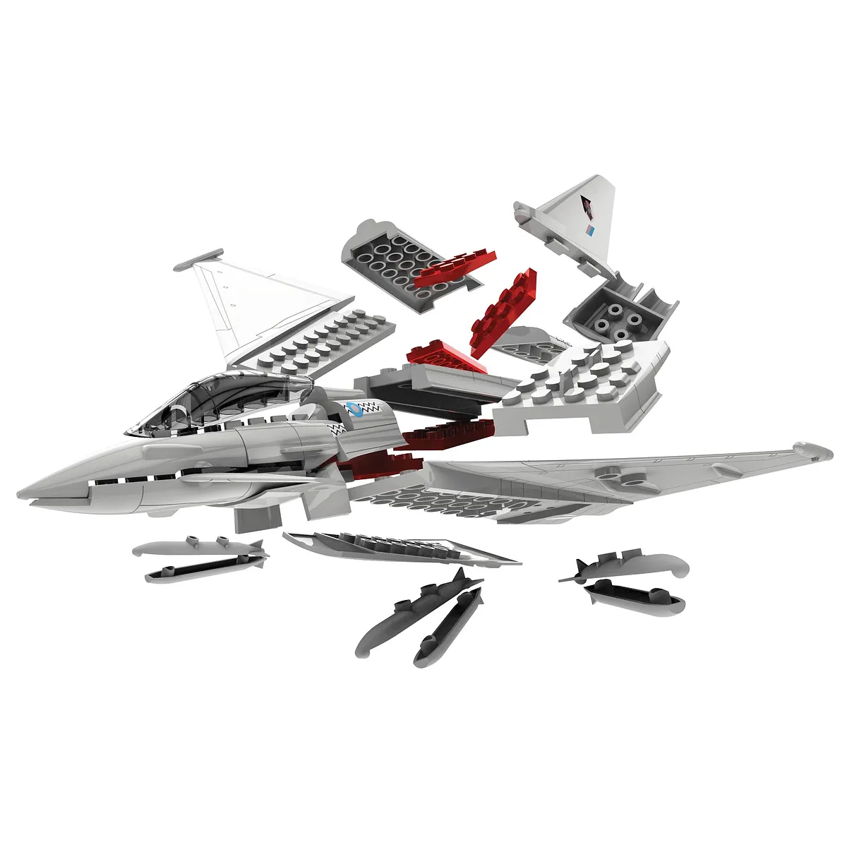 Airfix Typhoon Eurofighter Jet Quickbuild Plastic Model Kit - Grey - Image 2