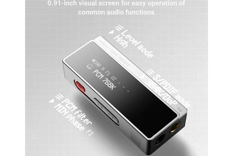 AIYIMA H4 Portable Hi-Res USB DAC & Balanced Headphone Amplifier - Image 3