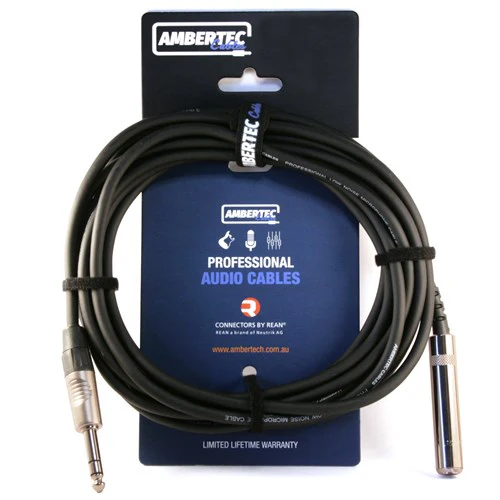 Ambertec Cables 6.35mm headphone extension cable - REAN connectors 10m