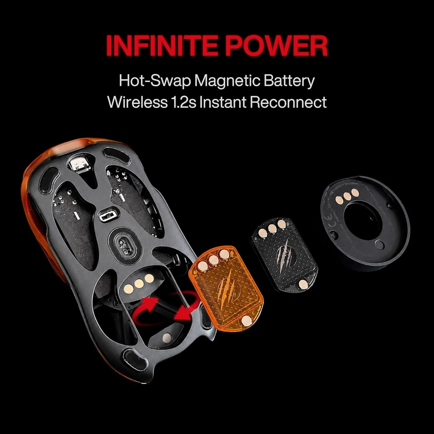ANGRY MIAO Infinity Wireless Mouse (Orange) - Image 10