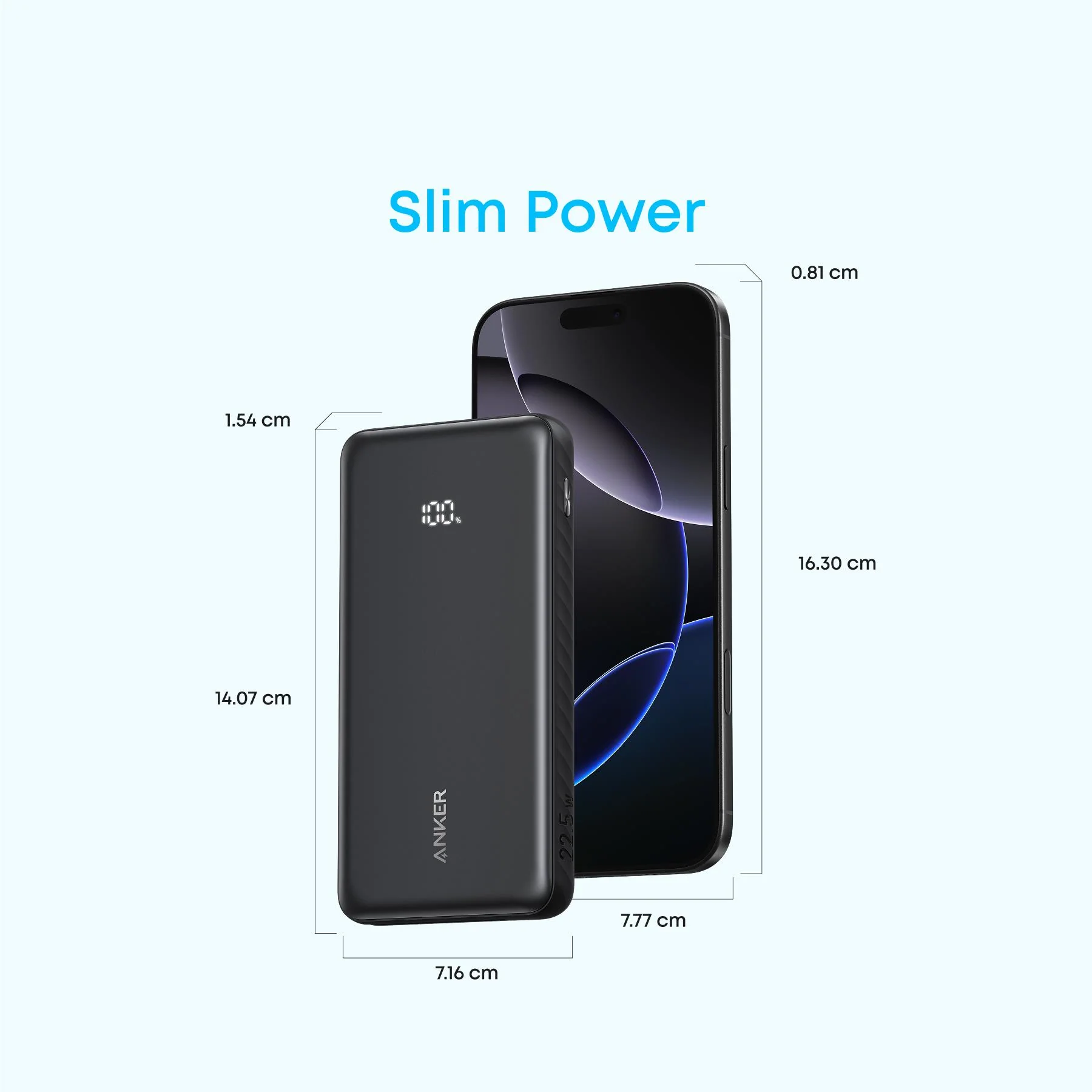 Anker 10K 22.5W Power Bank with Built-in USB-C Cable (Black) - Image 4