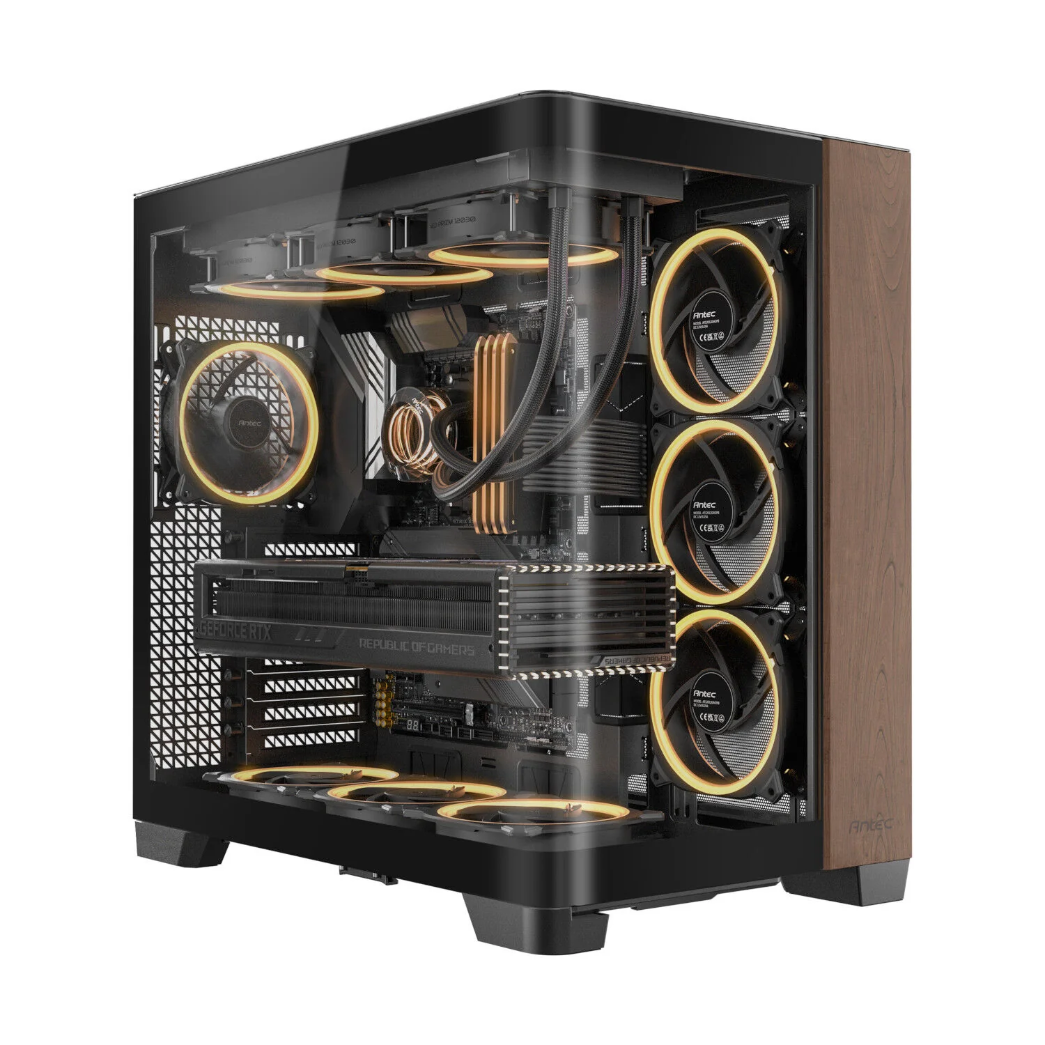 Antec C8 Curve Wood Tempered Glass Full-Tower Case (Black)