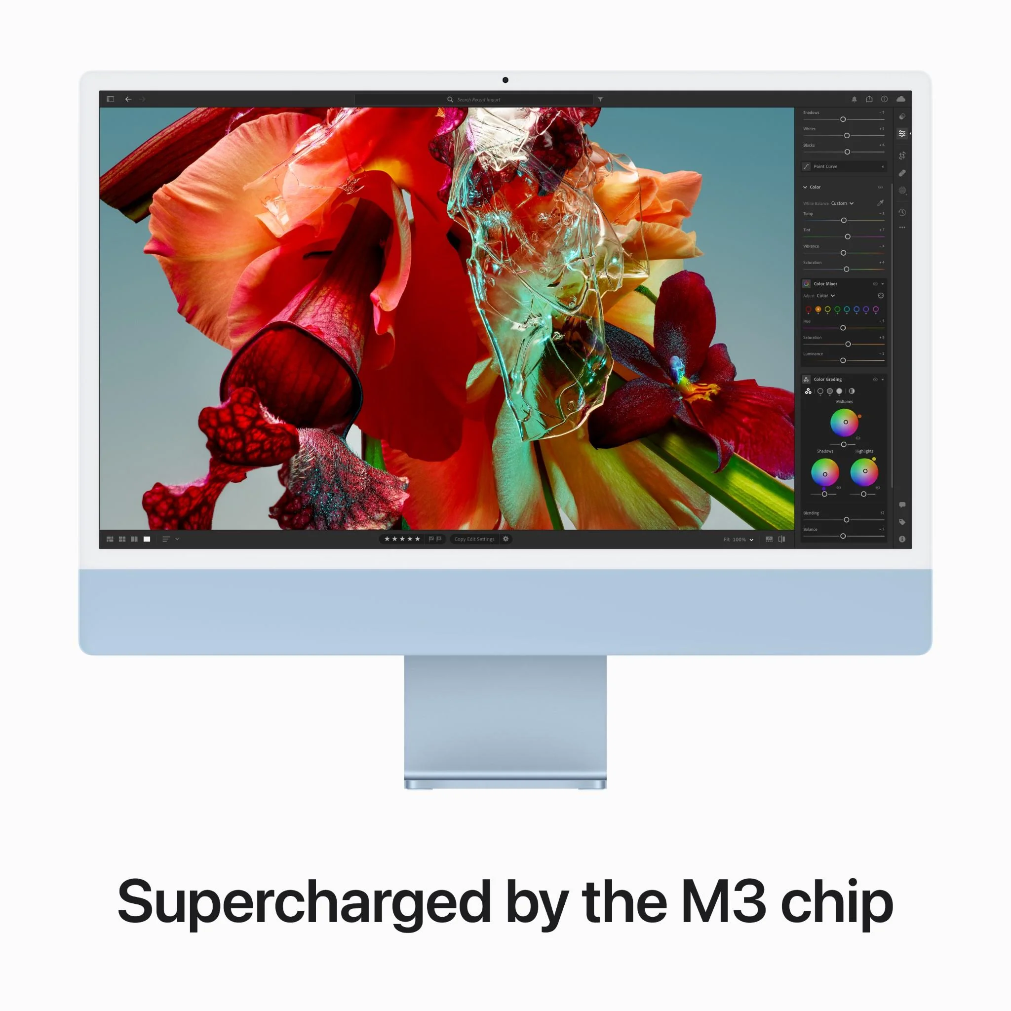 Apple iMac with Retina 4.5K Display 24-inch, M3 Chip 8-core GPU 256GB (Blue/2023) [~Refurbished] - Image 4