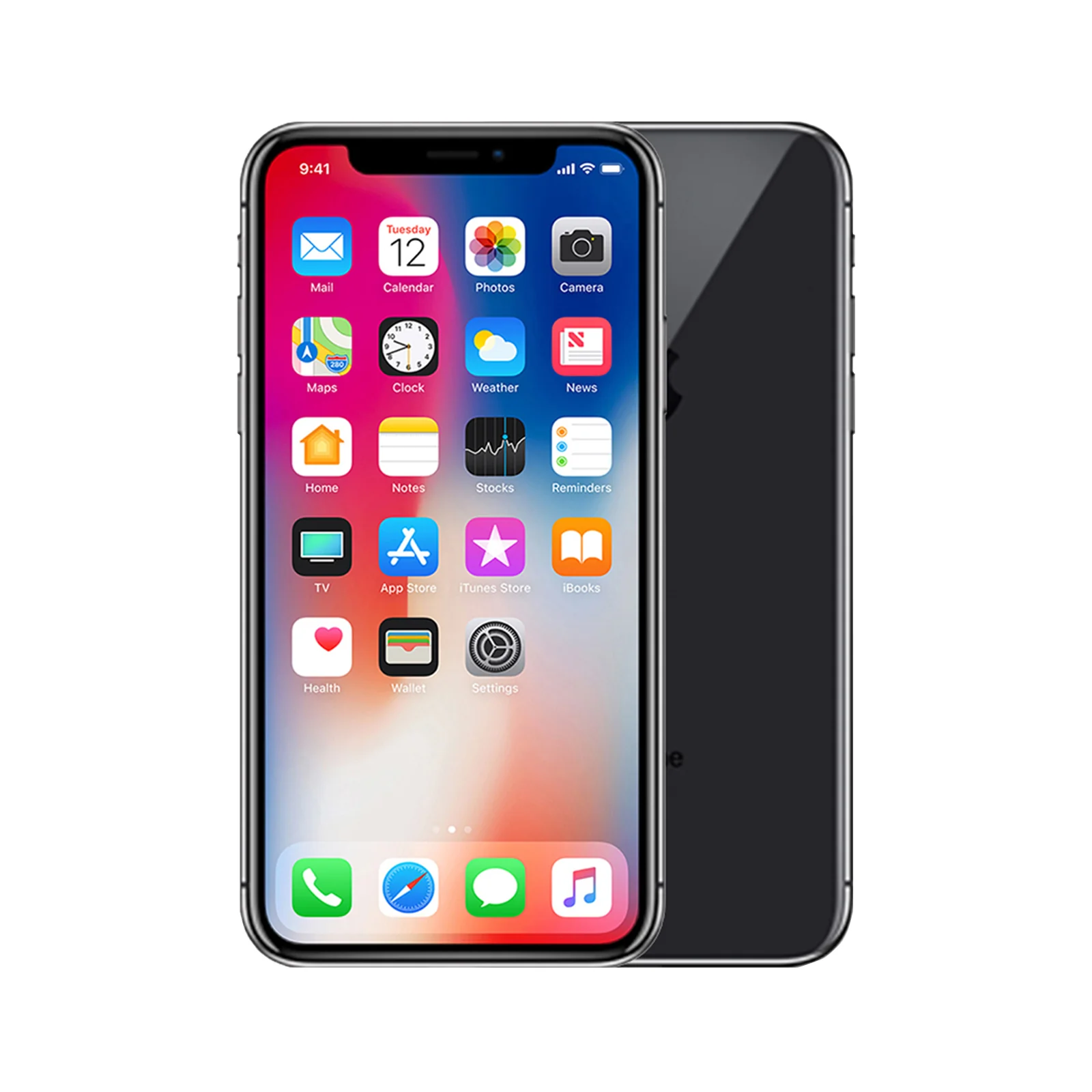 Apple iPhone X New Battery 64GB (Space Grey) [~Refurbished: Excellent]