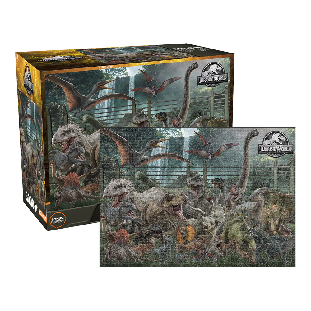 Aquarius 3000pc Jurassic World Size Chart Jigsaw Puzzle