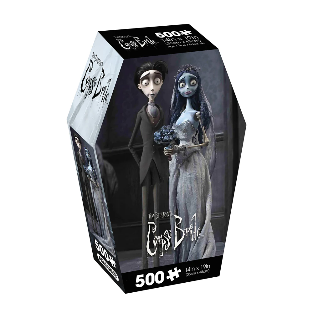 Aquarius 500pc Corpse Bride Jigsaw Puzzle with Coffin Box 35x48cm Kids 14y+