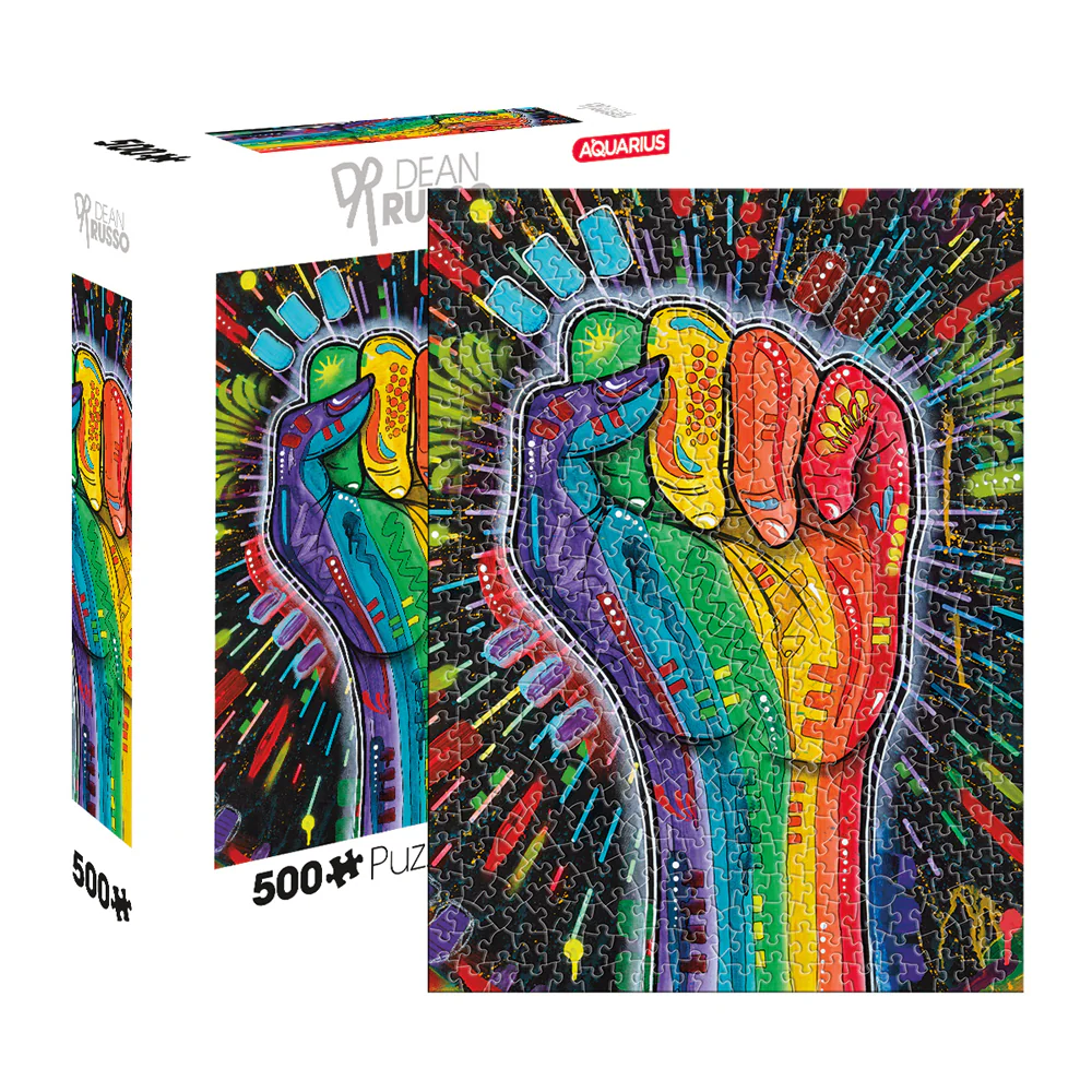 Aquarius 500pc Dean Russo Love is Power 20x20cm Jigsaw Puzzle Family Game 14y+