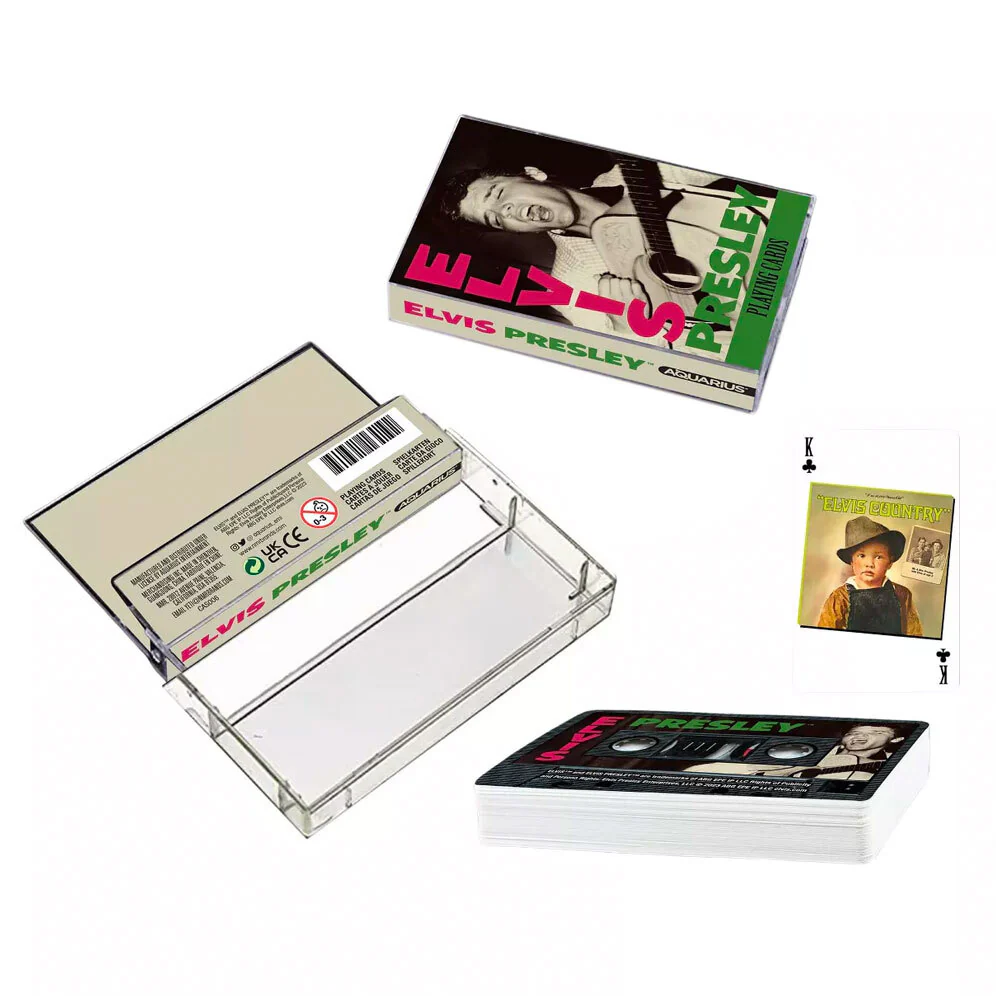 Aquarius 54-Pieces Elvis Presley Cassette Playing Cards Family Game Poker Deck 4y+