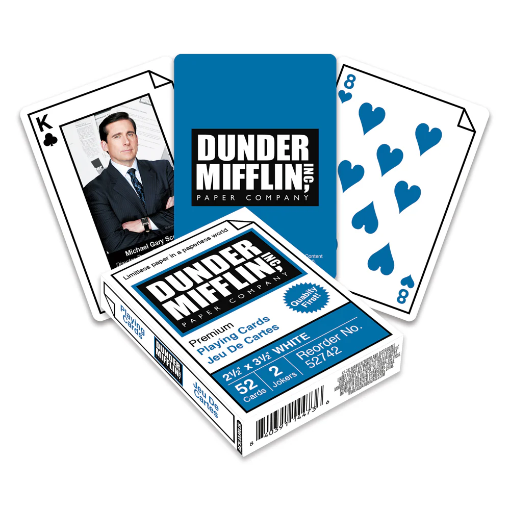 Aquarius 54-Pieces The Office Dunder Mifflin Swag Playing Cards Poker Deck Game 14y+