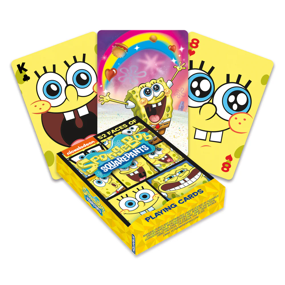Aquarius Spongebob Faces Playing Cards Poker Family Game Party Gaming Deck