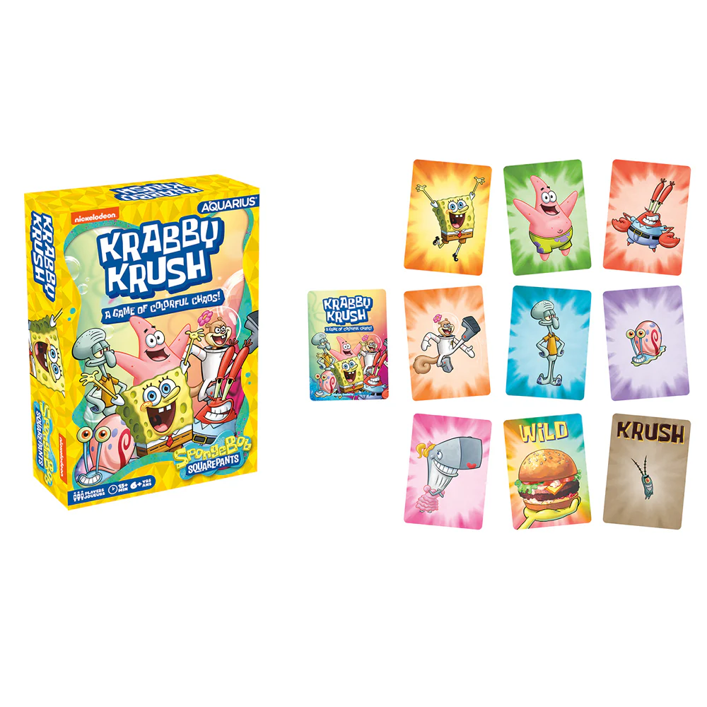 Aquarius SpongeBob Krabby Krush Card Game Kids/Children Fun Party Play 6y+