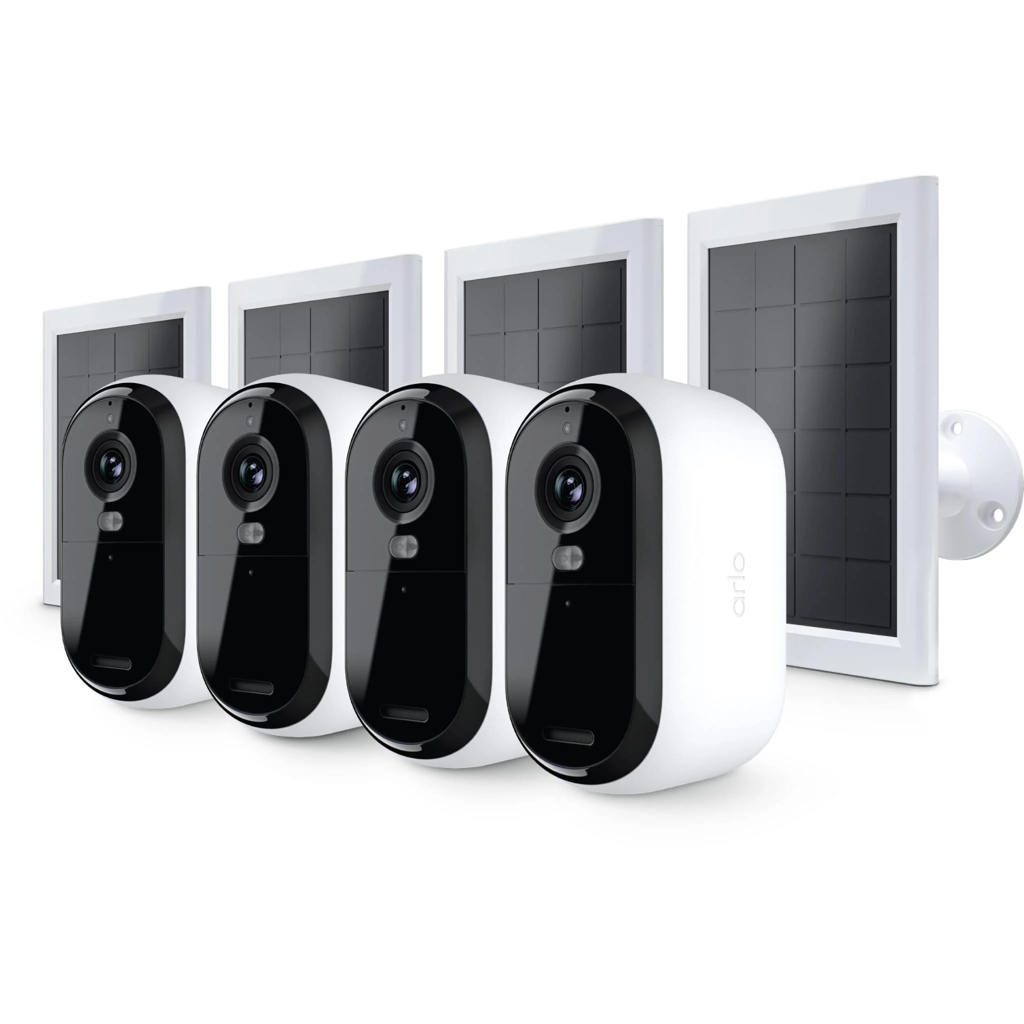 Arlo Essential Security Camera Kit with Solar Panel + 6M Subscription (4 Pack)