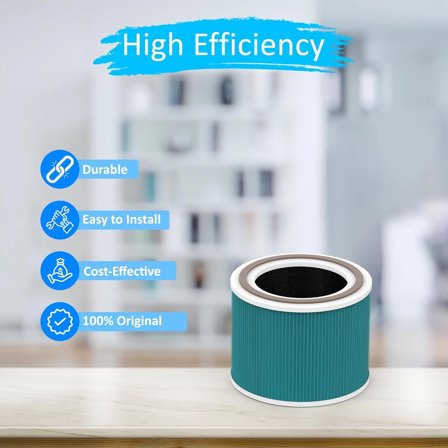 AROVEC Air Purifier Bacterial Replacement Filter for Apex300, Genuine (2 Pack) - Image 3