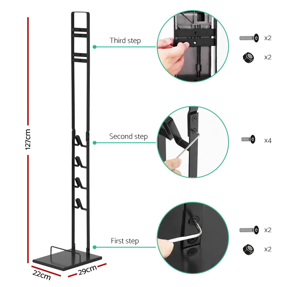 Artiss Freestanding Dyson Vacuum Cleaner Stand for V6 7 8 10 11 (Black) - Image 2