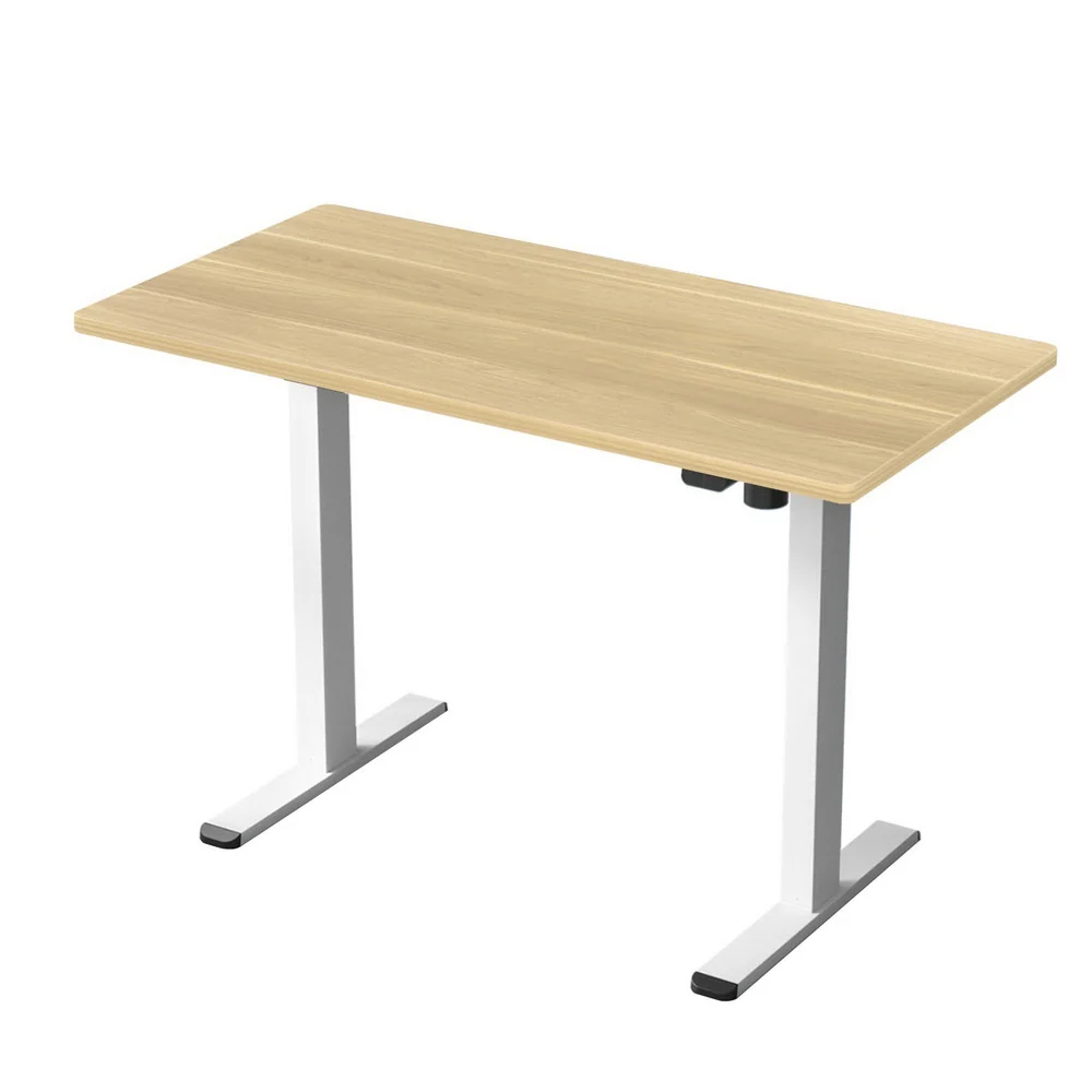 Artiss Standing Desk Motorised Sit Stand Desks White Oak 140CM