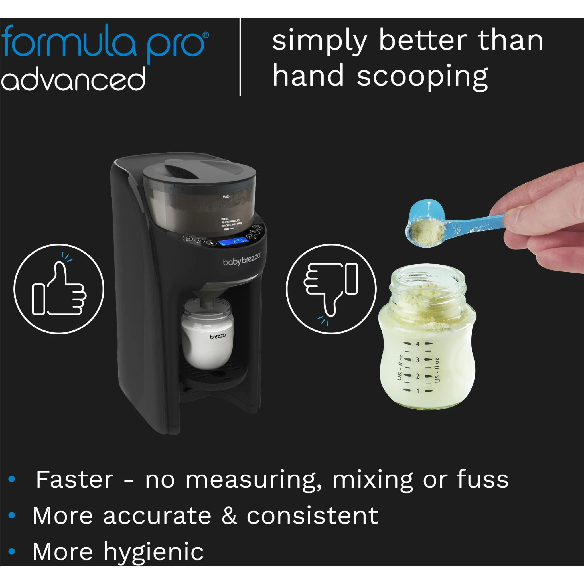Baby Brezza Formula Pro Advanced (All Black) - Image 6