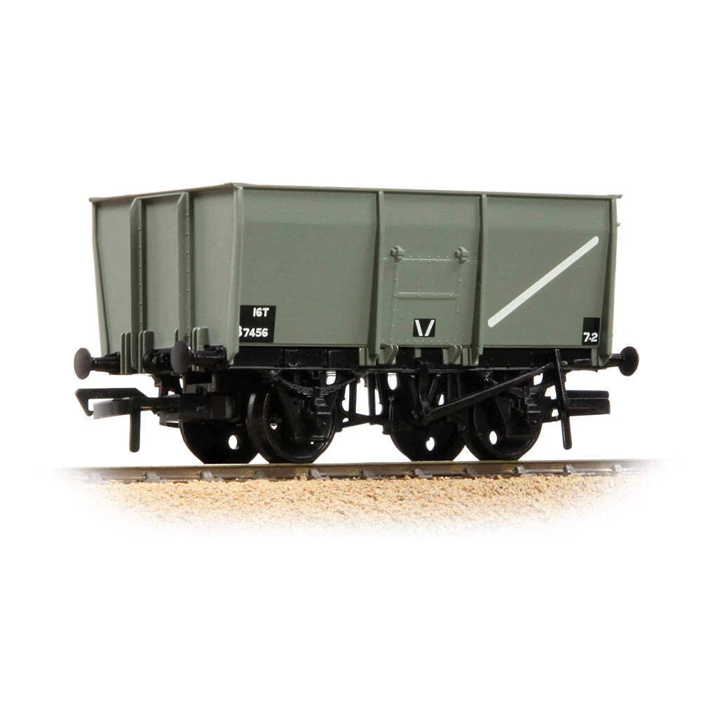 Bachman OO 16T Steel Slope-Sided Mineral Wagon Rivetted Doors BR Grey - Image 2