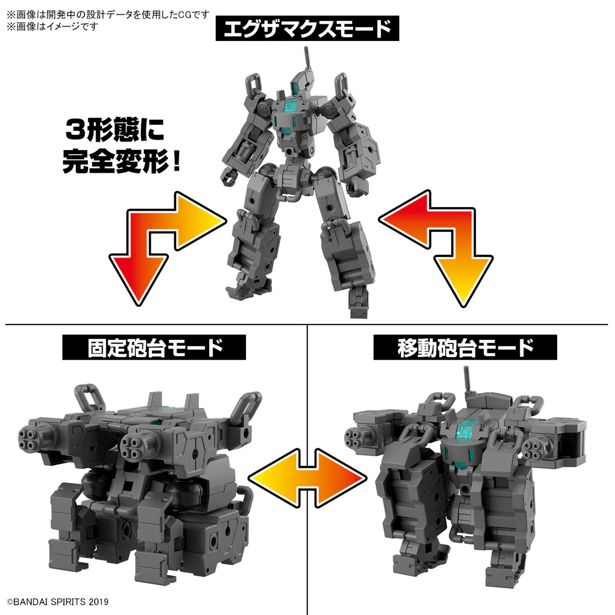 Bandai 30MM 1/144 Extended Armament Vehicle (Smart Transformable Machine Ver.) - Image 5
