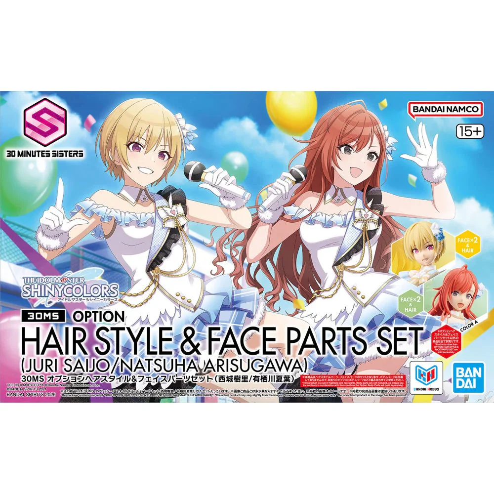 Bandai 30MS Option Hair Style & Face Parts Set (Juri Saijo/Natsuha Arisugawa)