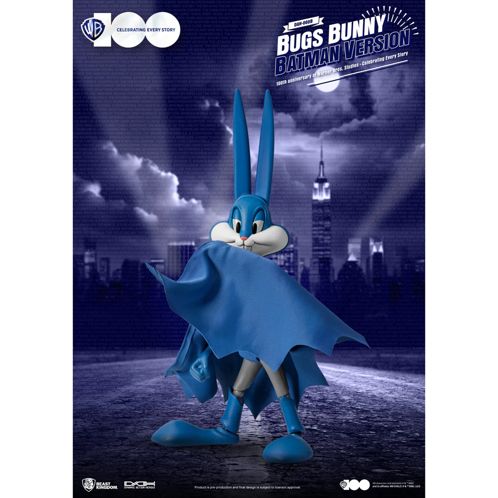 Beast Kingdom DAH 100th Anniversary Bugs Bunny Batman Version Figurine Model - Image 2