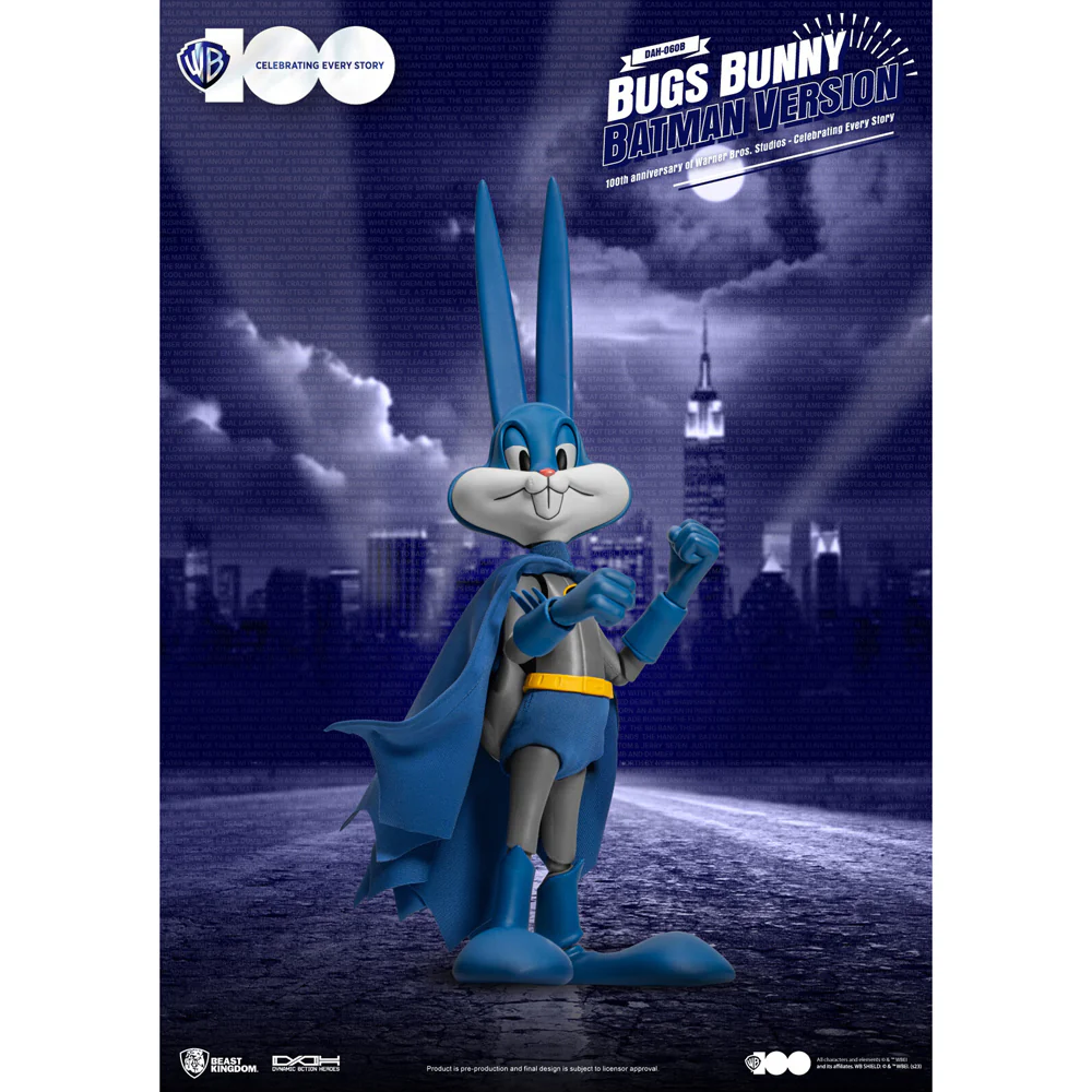 Beast Kingdom DAH 100th Anniversary Bugs Bunny Batman Version Figurine Model - Image 3