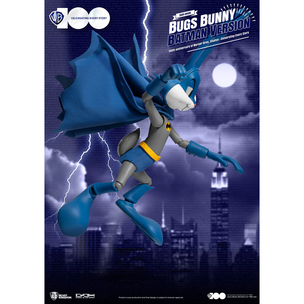 Beast Kingdom DAH 100th Anniversary Bugs Bunny Batman Version Figurine Model - Image 4