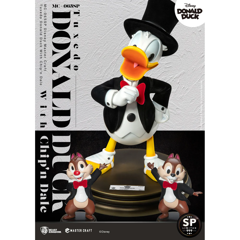 Beast Kingdom Master Craft Tuxedo Donald Duck Chip'n Dale Figurine Model - Image 4