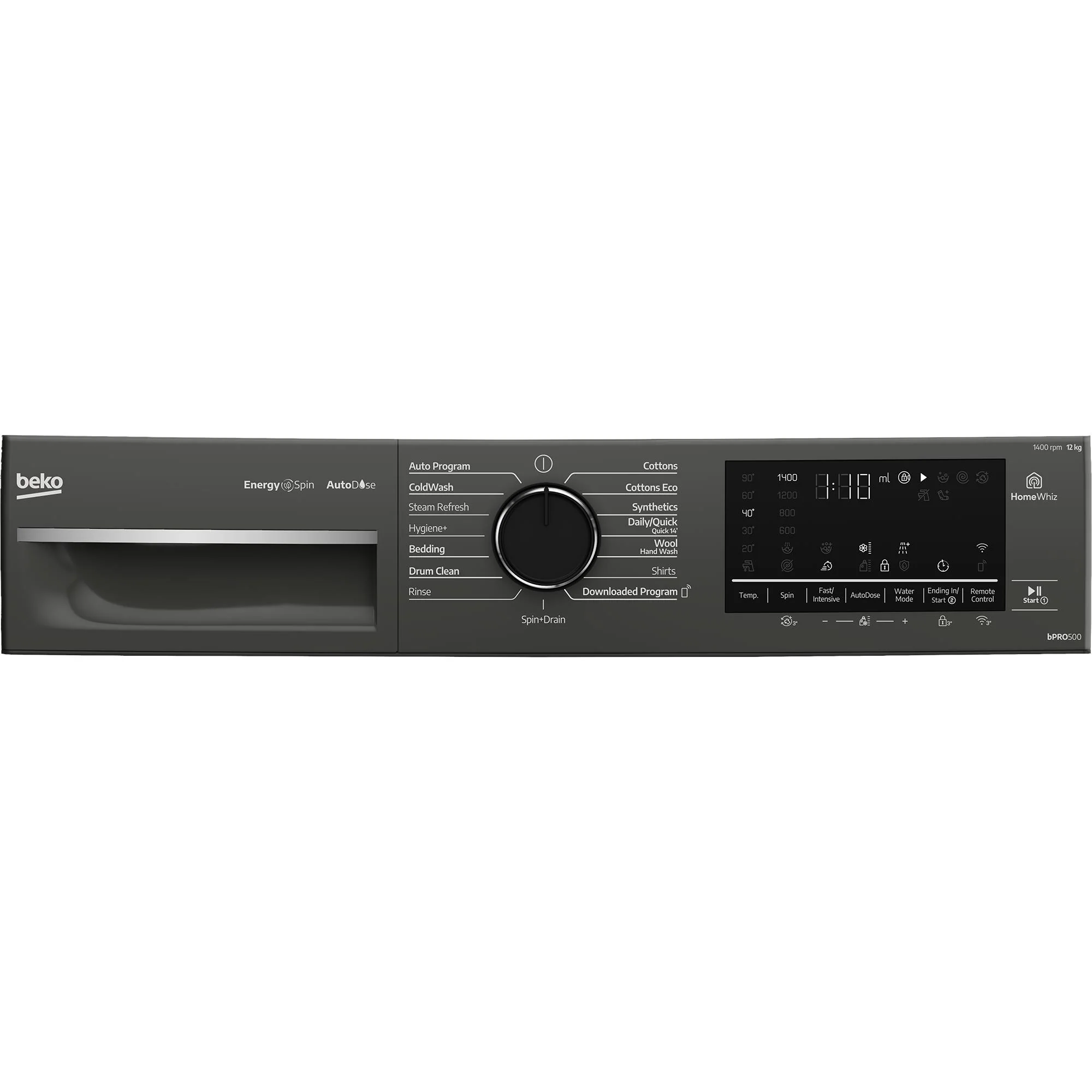 Beko BFLB123ADG 12kg Front Load Washer with AutoDose and Steam - Image 7