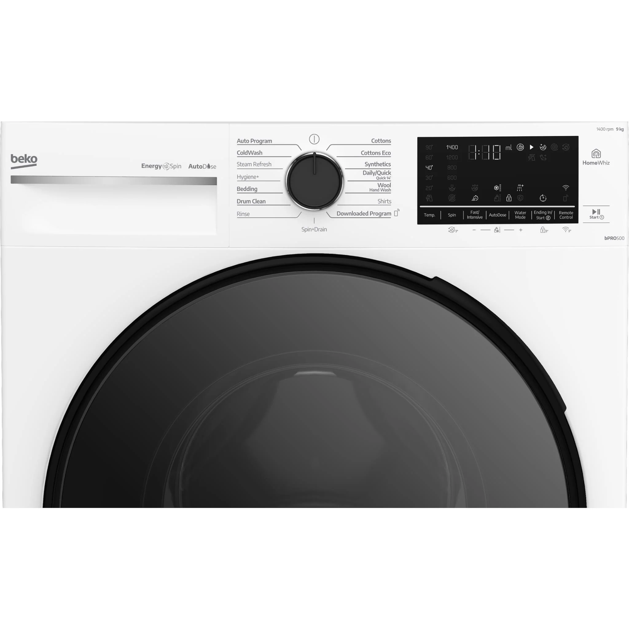 Beko BFLB903ADW1 9kg Front Load Washing Machine with AutoDose and Steam - Image 4