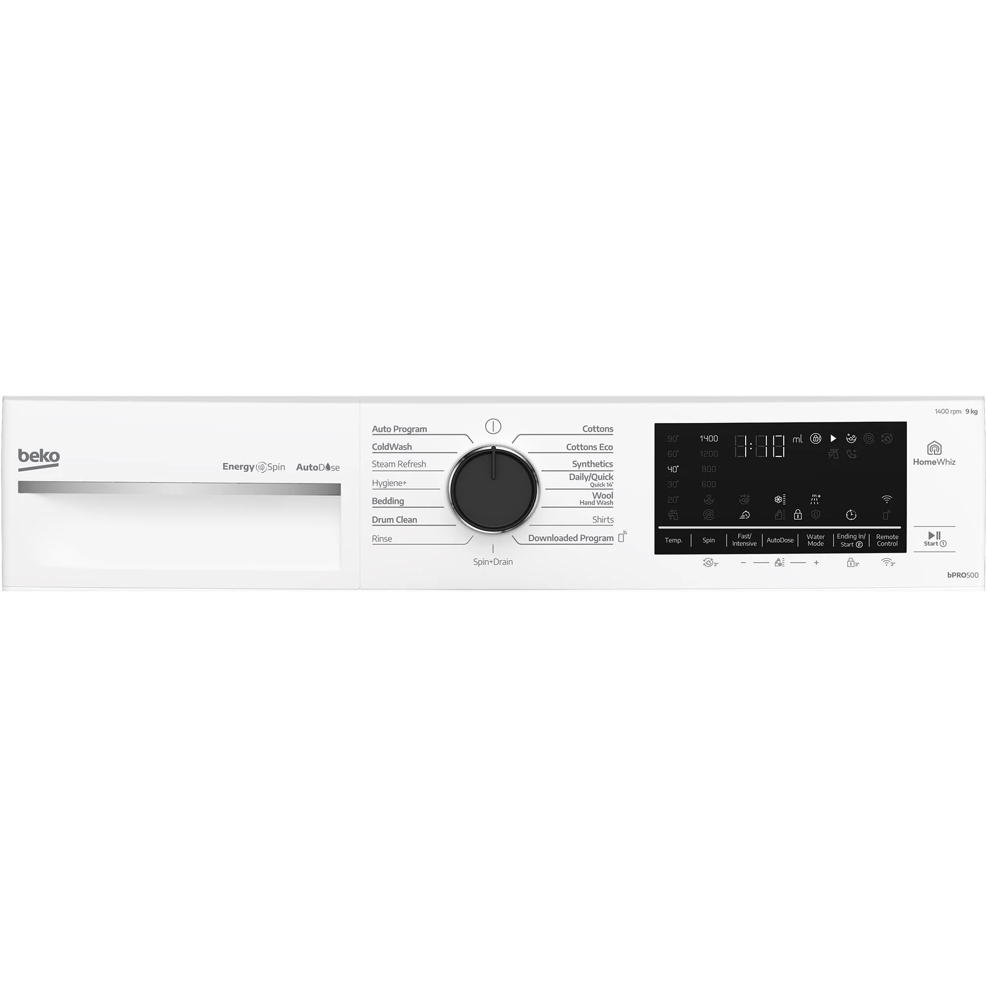 Beko BFLB903ADW1 9kg Front Load Washing Machine with AutoDose and Steam - Image 6