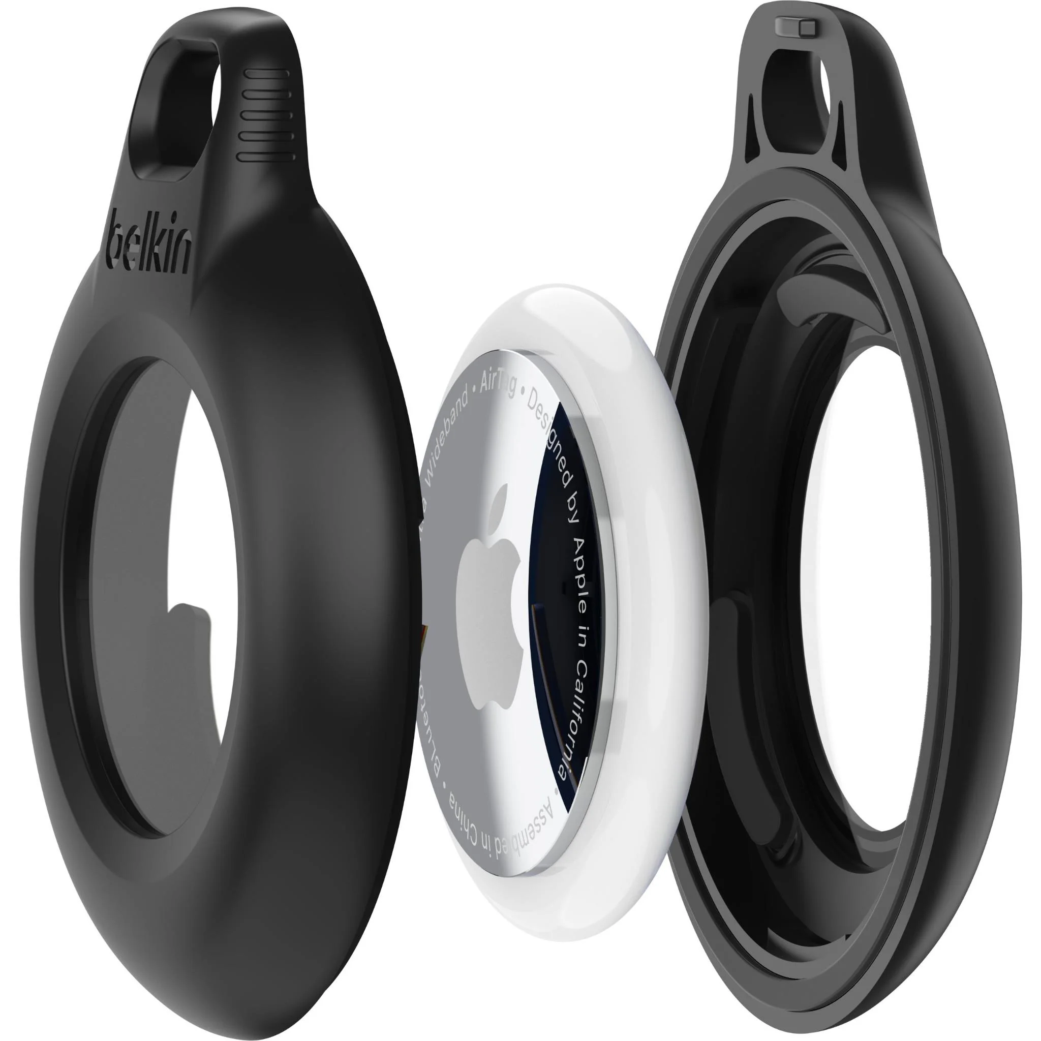 Belkin Waterproof Secure AirTag Holder with Key Ring (Black) - Image 4