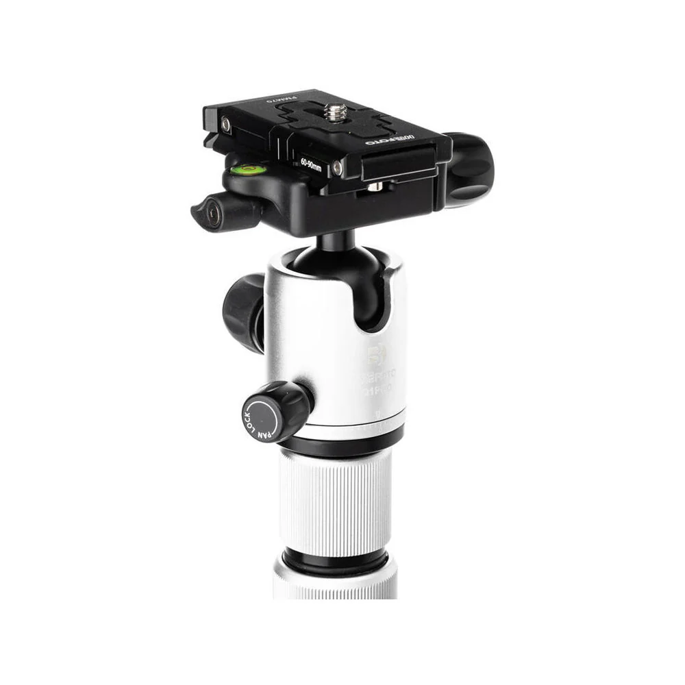 Benro MeFoto RoadtripPro 6in1 CF Tripod Q1 Pro Ball Head (Silver) - Image 4