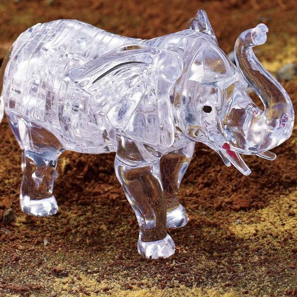 Bepuzzled 3D Crystal Puzzle: Elephant and Baby - Image 5
