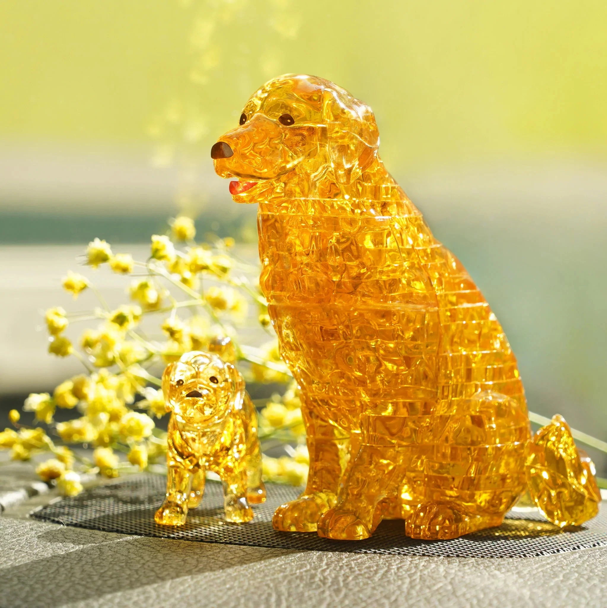 Bepuzzled 3D Crystal Puzzle: Golden Retriever with Puppy - Image 5