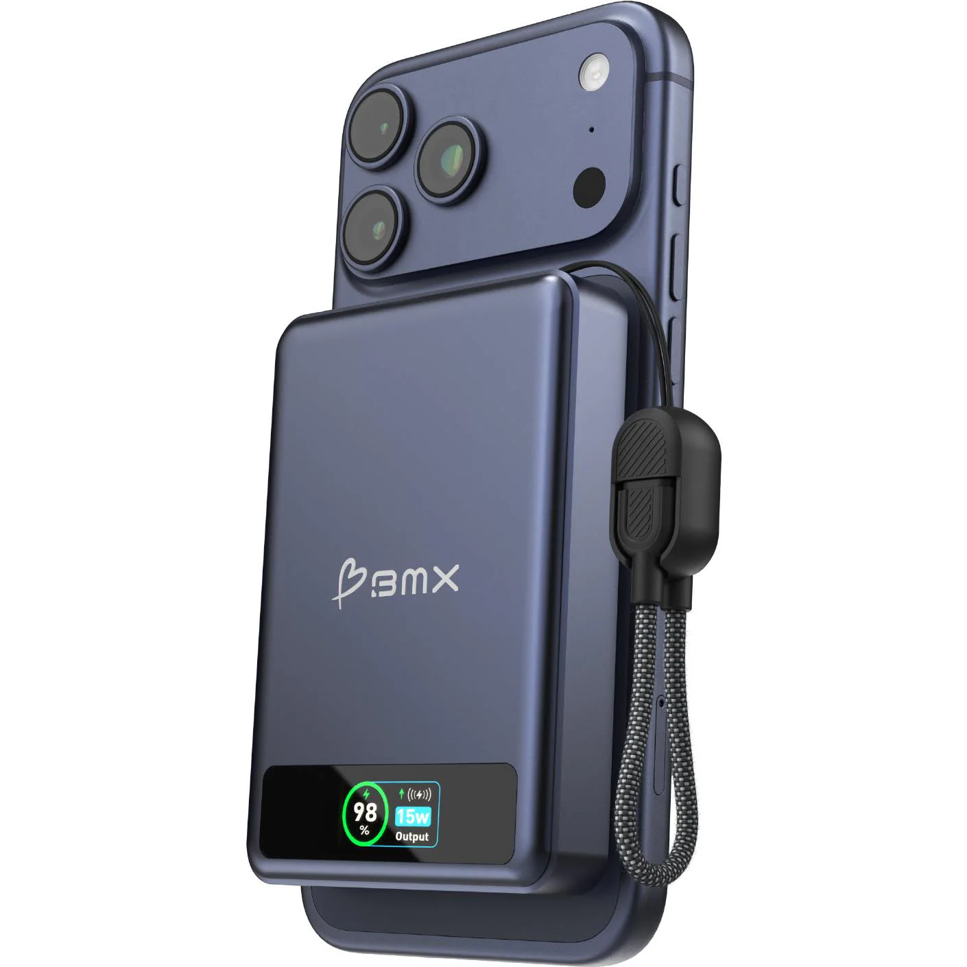 BMX SolidSafe 10K Semi-Solid-State Magnetic Power Bank (Blue) - Image 3