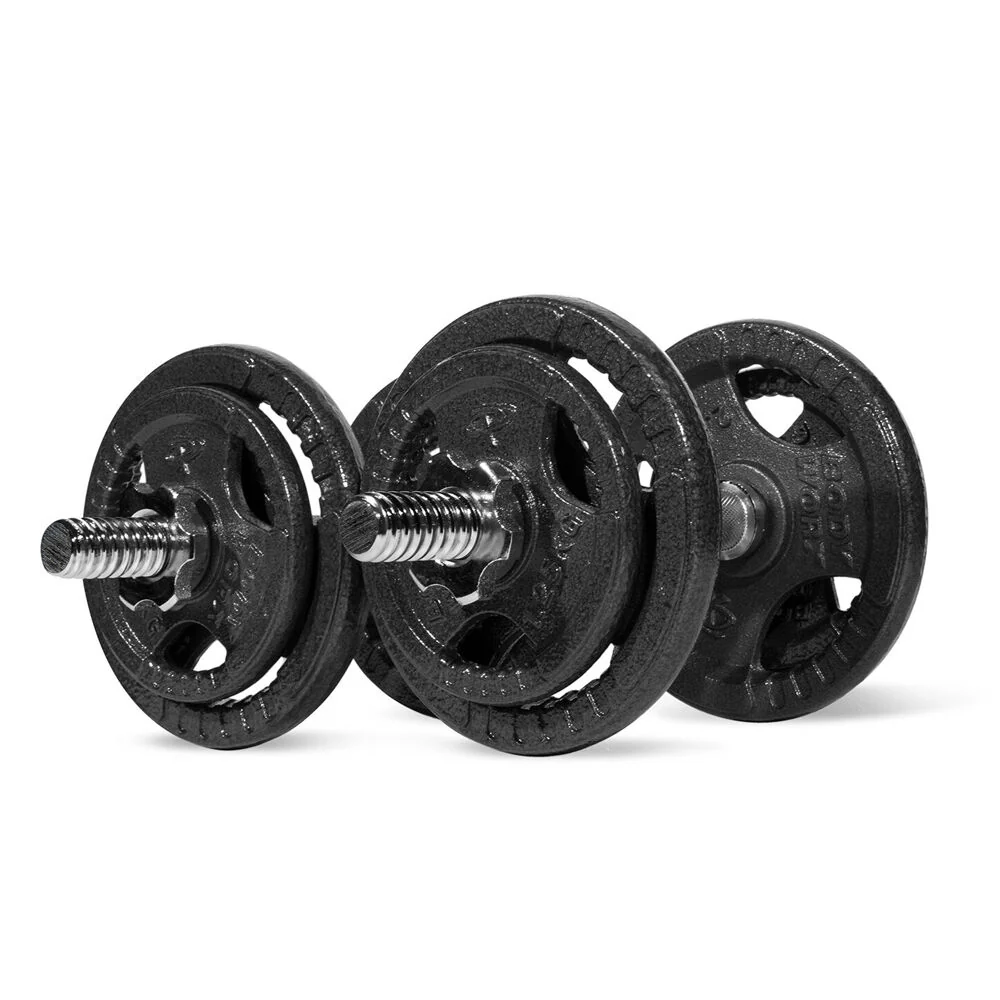 Bodyworx 2-Pieces Spinlock Cast Iron Dumbell Set Home Gym Workout Exercise 20kg - Image 2