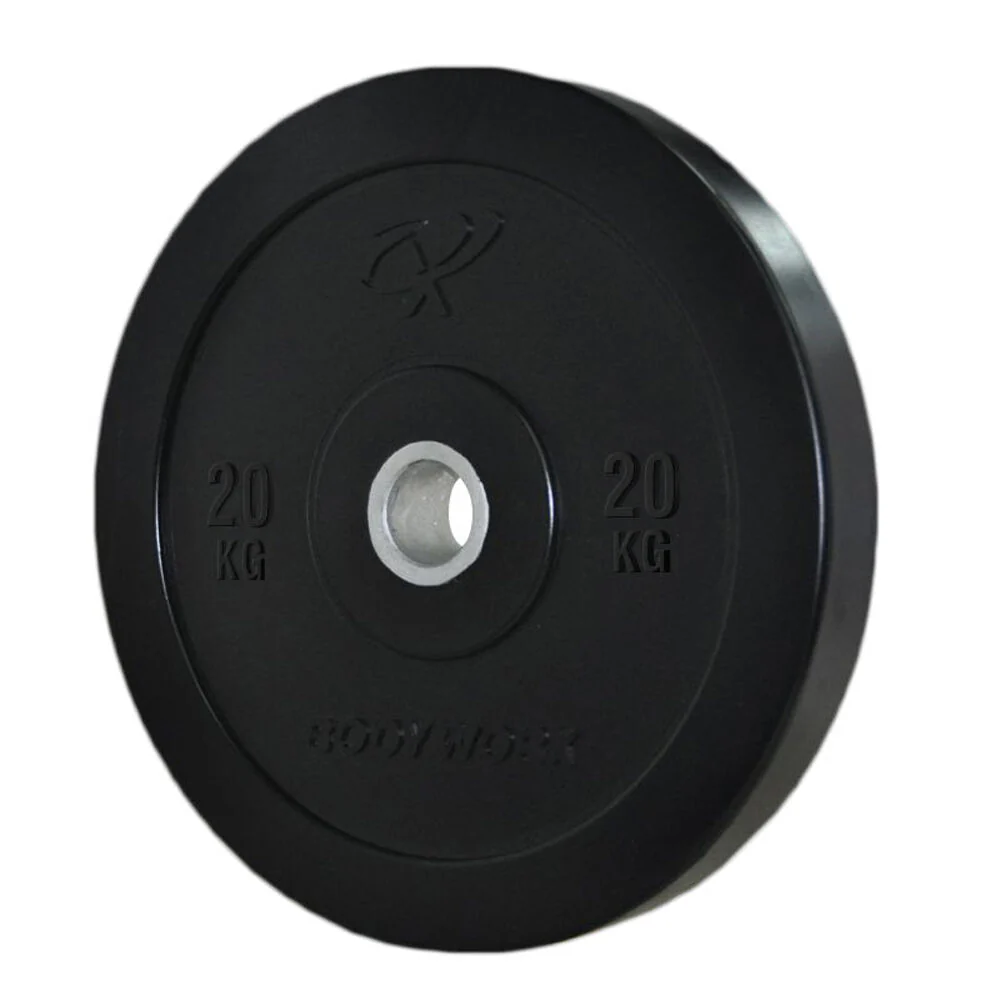 Bodyworx Bumper Plate Weight Lift Home Gym Workout Exercise 20kg Black