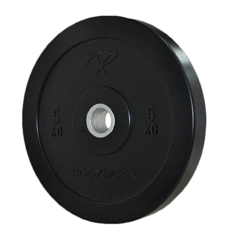 Bodyworx Bumper Plate Weight Lift Home Gym Workout Exercise 5kg Black