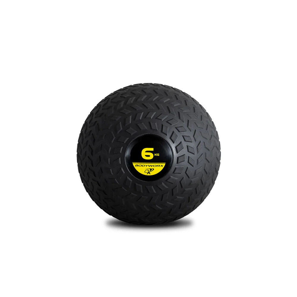 Bodyworx Medicine Ball Home Gym Crossfit Workout Exercise 6kg Black/Orange - Image 2