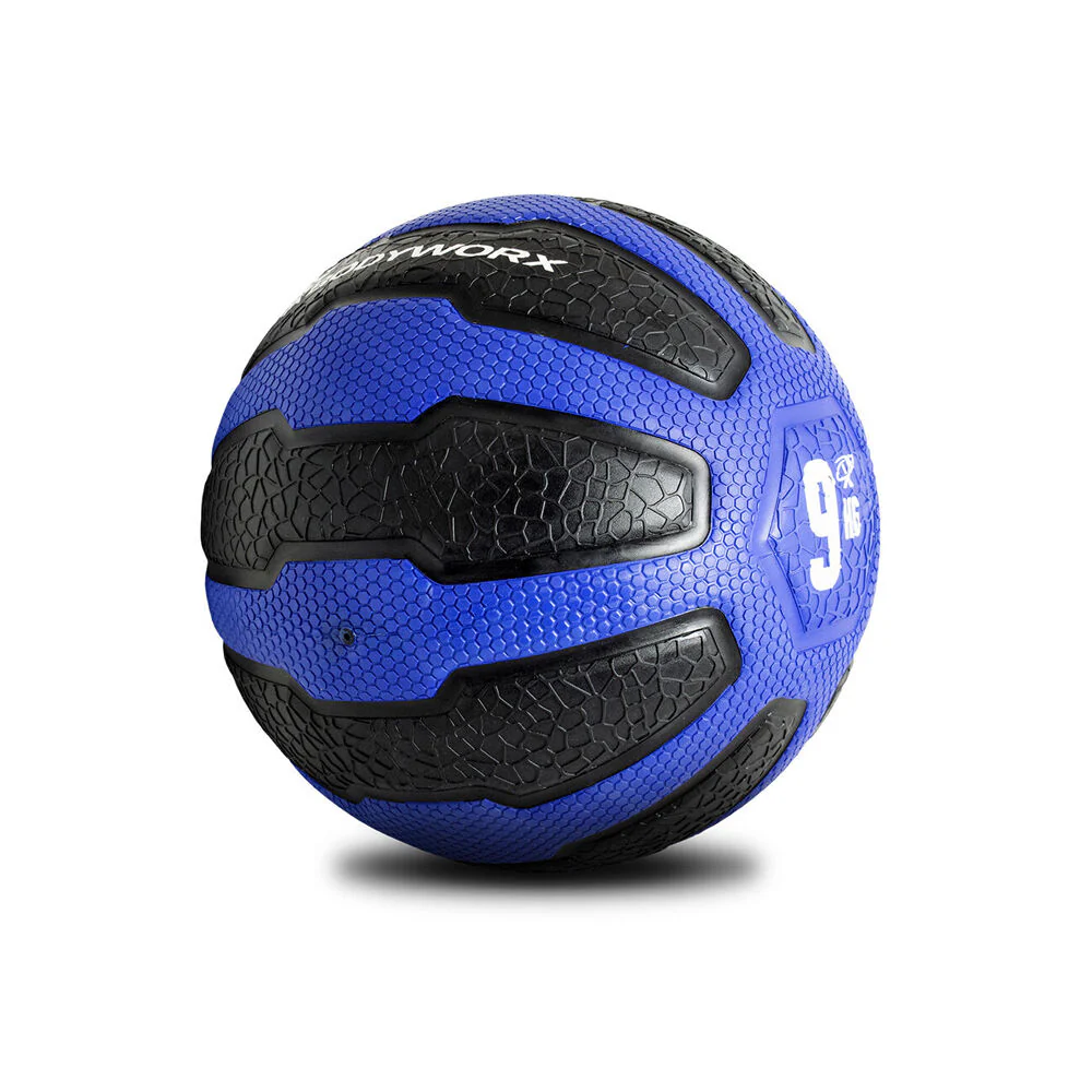 Bodyworx Medicine Ball Home Gym Crossfit Workout Exercise 9kg Black/Navy - Image 2