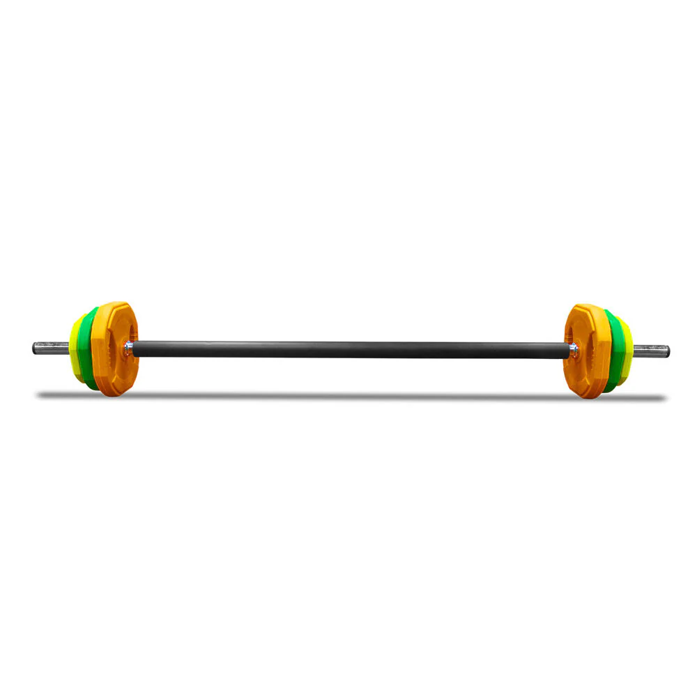 Bodyworx Vinyl Plates Barbell Pump Kit Weightlift Home Gym Workout Exercise 20kg - Image 2