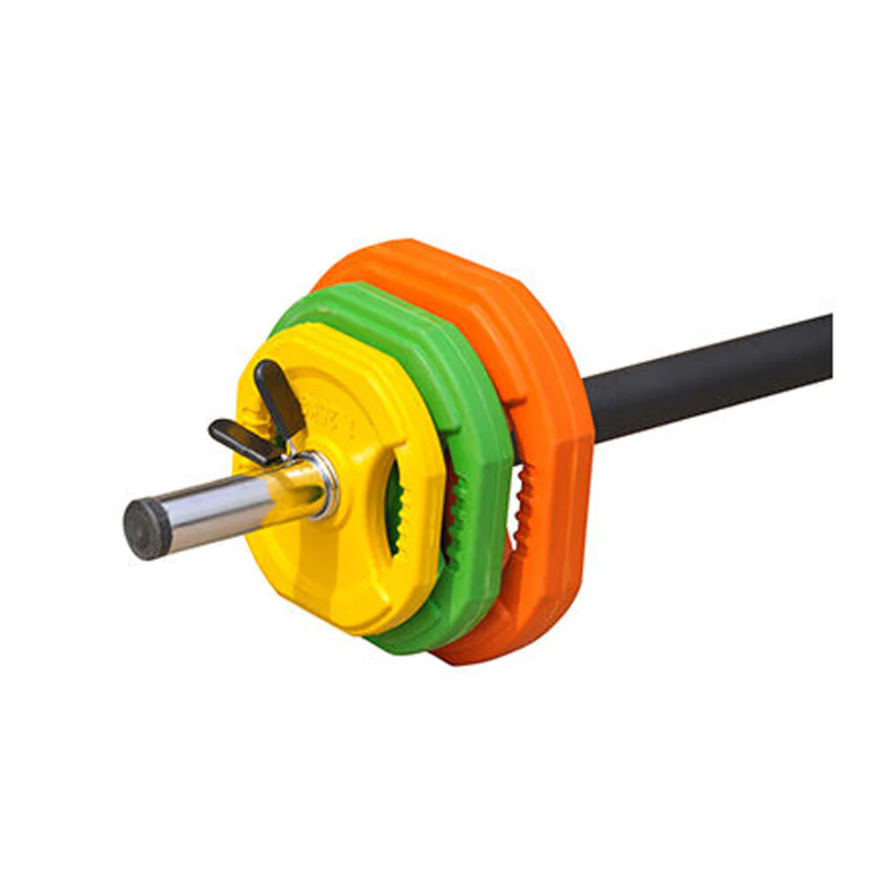 Bodyworx Vinyl Plates Barbell Pump Kit Weightlift Home Gym Workout Exercise 20kg - Image 8