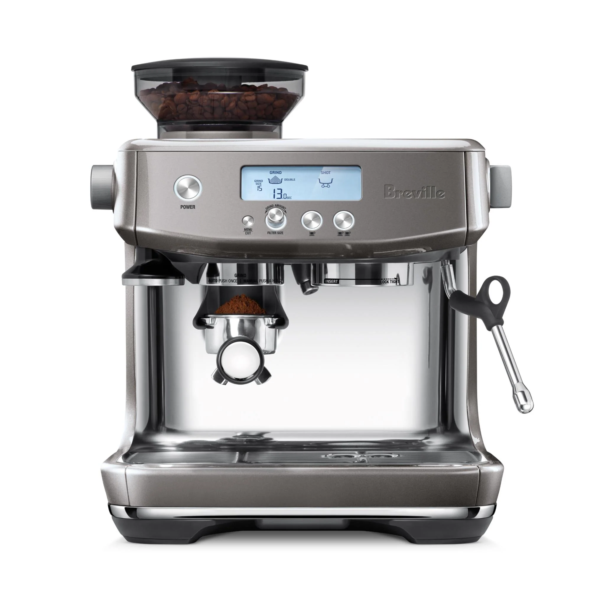 Breville the Barista Pro Coffee Machine (Smoked Hickory)