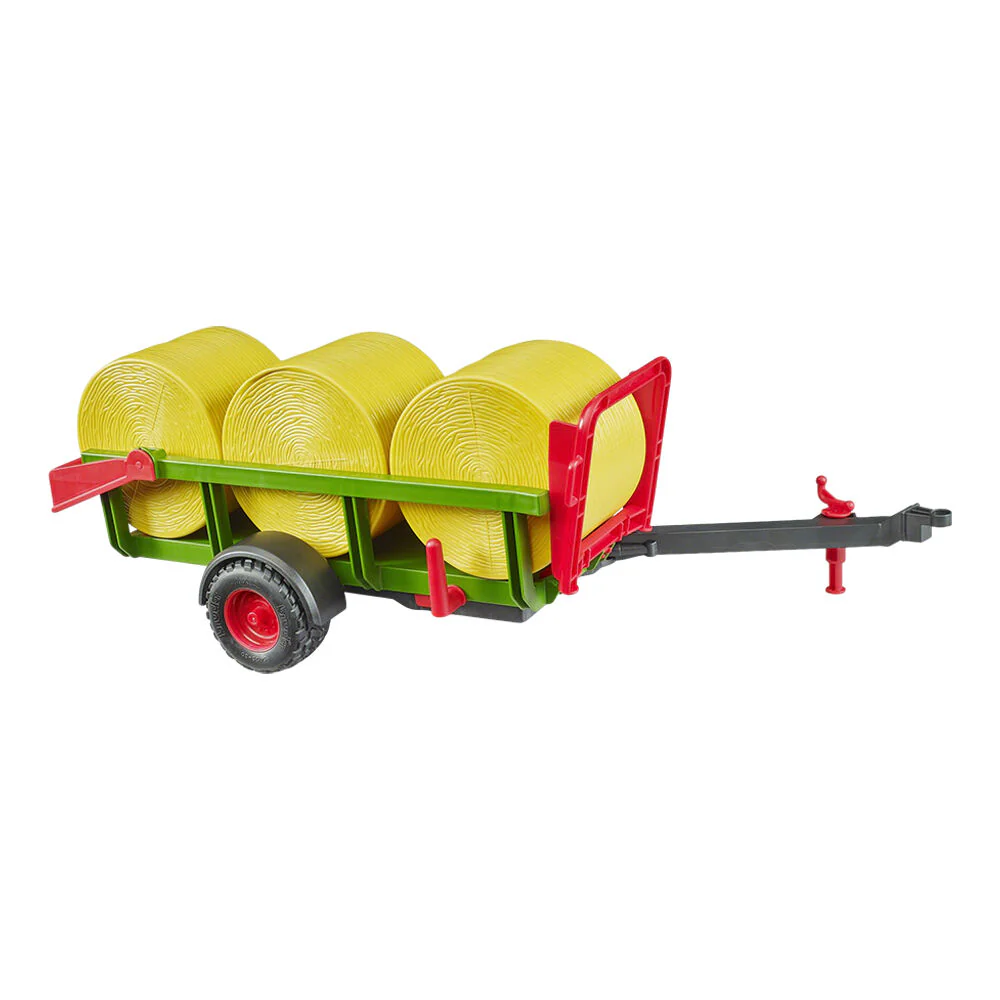Bruder 1:16 Agriculture Self Loading Bale Trailer With 3 Round Bales Model Toy - Image 2