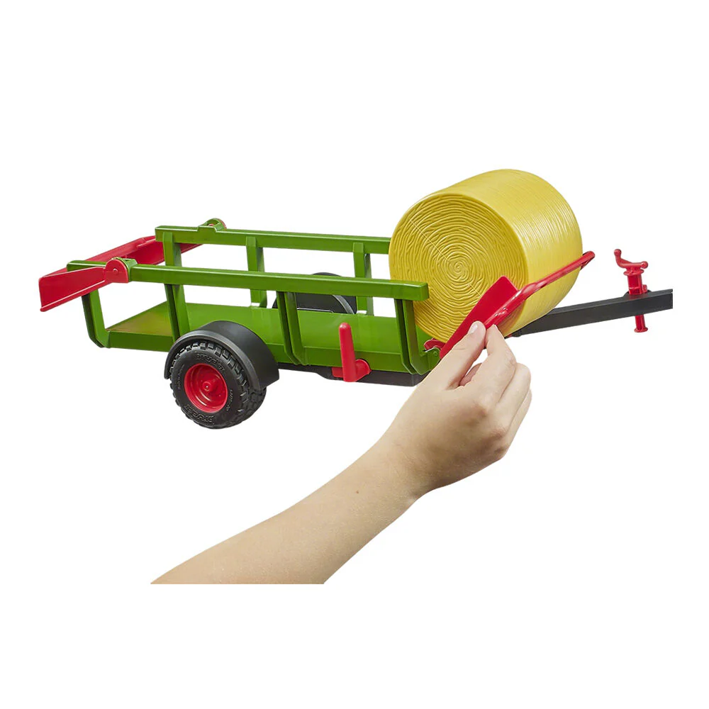 Bruder 1:16 Agriculture Self Loading Bale Trailer With 3 Round Bales Model Toy - Image 4