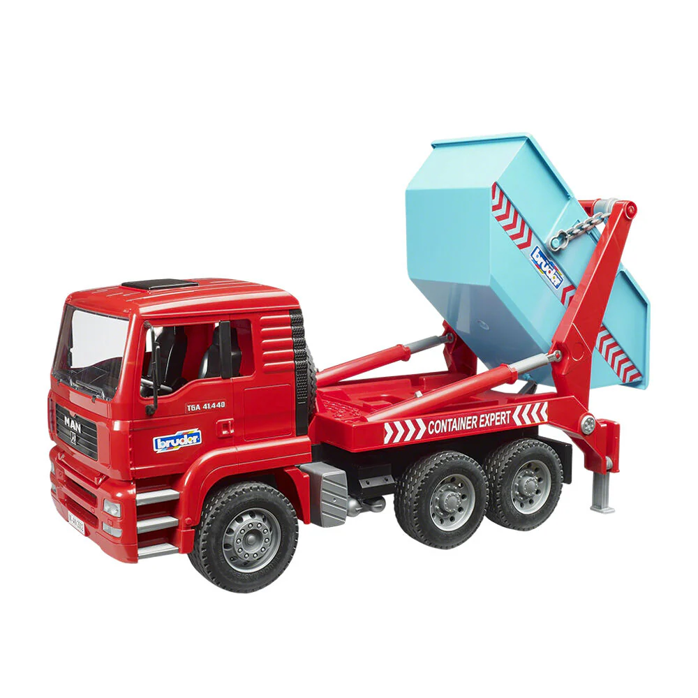 Bruder 1:16 Scale Commercial MAN TGA Skip Container Expert Truck Model - Image 3