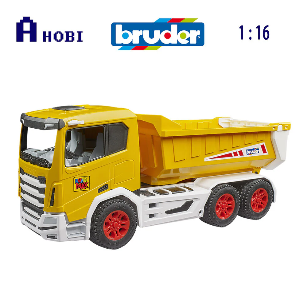 Bruder 1:16 Scale Roadmax Tipper Truck Construction Vehicle Model - Image 4